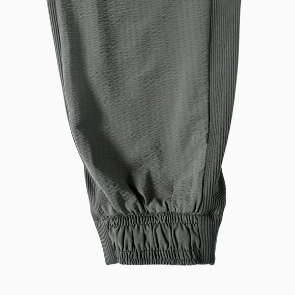 Athleta Textured Brooklyn Jogger Pant Sz4 Olive Pockets Activewear Casual Travel - Picture 4 of 7